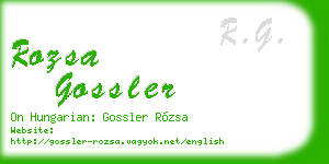 rozsa gossler business card
